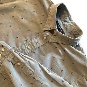 Brooks Brothers Fleece Men's Embroidered Pineapple Button Up Shirt‎ Blue Size XL